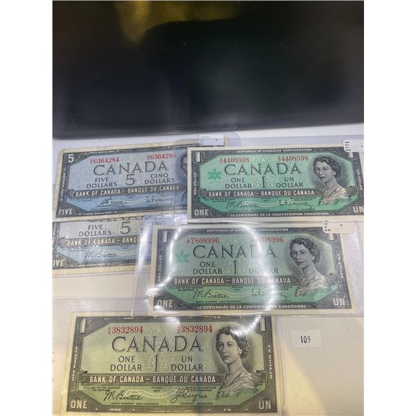 1954 Canadian banknotes, 1 Devil's Face