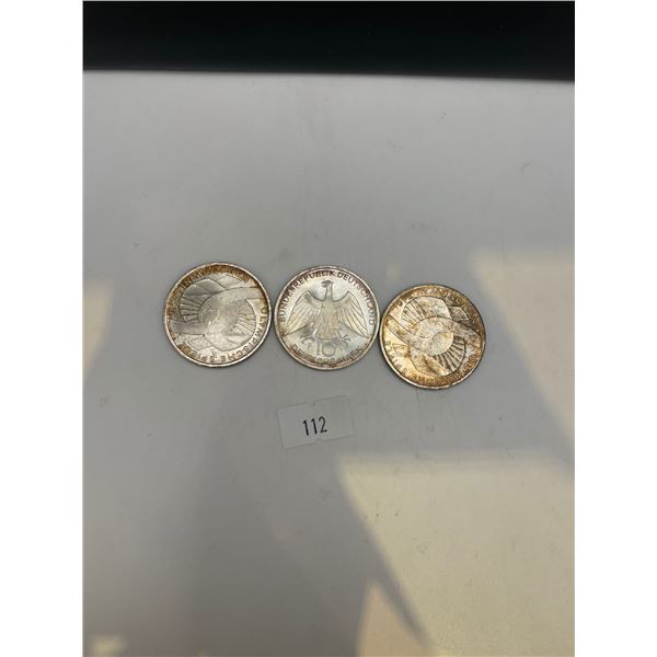 Deutsche Mark, Olympic Game Coins. .625 Silver