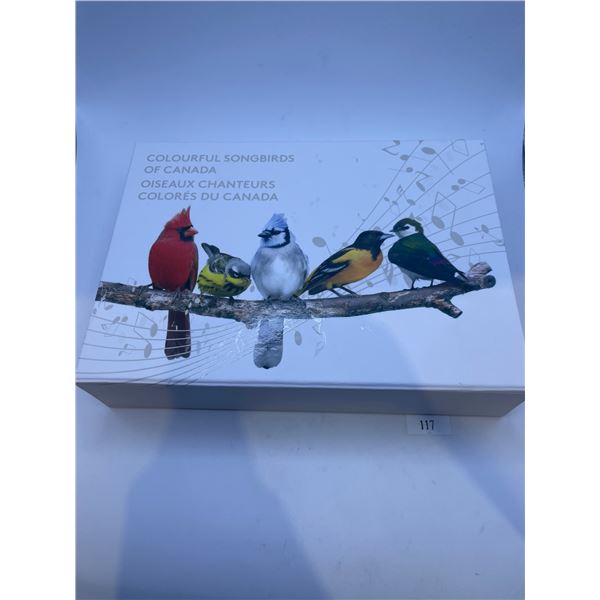 2015 $10 Colourful Songbirds Fine Silver 5-Coin Fine Silver Coin Set with Deluxe Box