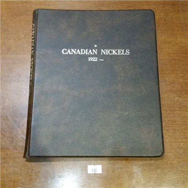 Binder of Canadian Nickels 1922-1973