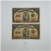 Image 1 : Two Dominion of Canada 1923 25 Cent Banknotes
