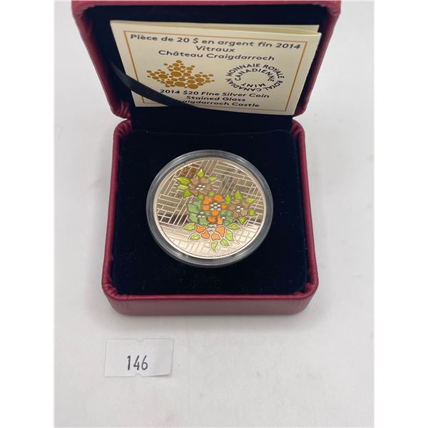 2014 Canada $20 Stained Glass: Craigdarroch Castle Silver