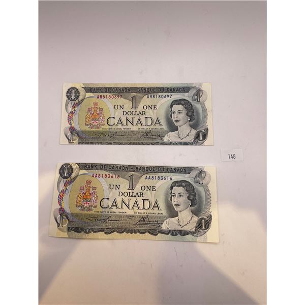 1973 $1 banknote's Miscut