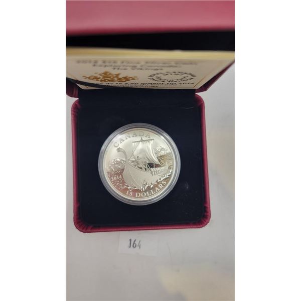 2014 Canadian FIne Silver $15 Coin "Vikings"