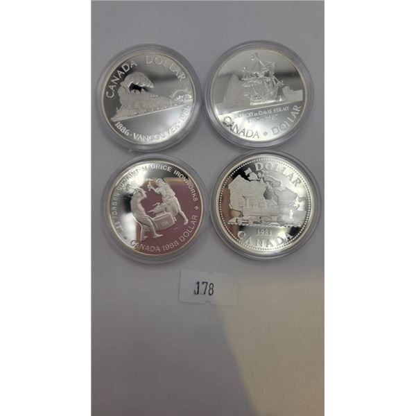 Canadian Silver Dollars Late 1980's Bundle