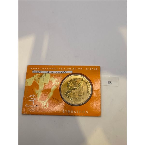 2000 $5 Sydney Olympics Carded Coin – Gymnastics 13 Of 28