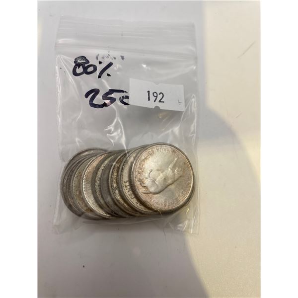 1967 and Eariler 25c Pieces