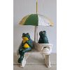 Image 2 : SWEETHEART FROGS ON A BENCH - GARDEN STATUE 