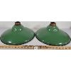 Image 1 : LOT OF 2 - GREEN PORCELAIN LIGHT SHADES