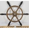 Image 1 : BRASS & WOOD 6 SPOKE SHIP WHEEL
