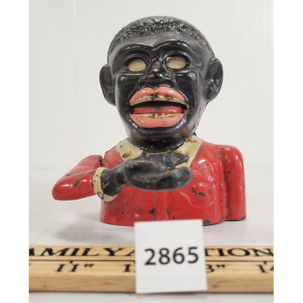 LITTLE JOE BANK - IRON MECHANICAL BANK