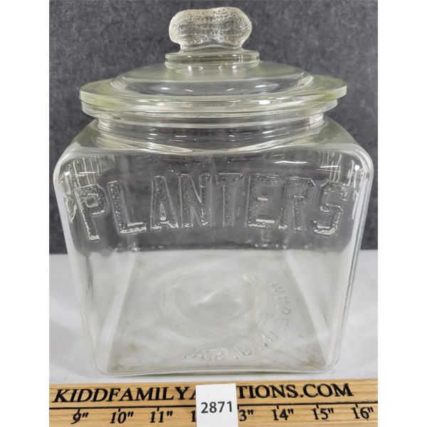 GLASS PLANTERS PEANUT JAR