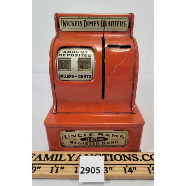 UNCLE SAM 3-COIN REGISTER BANK
