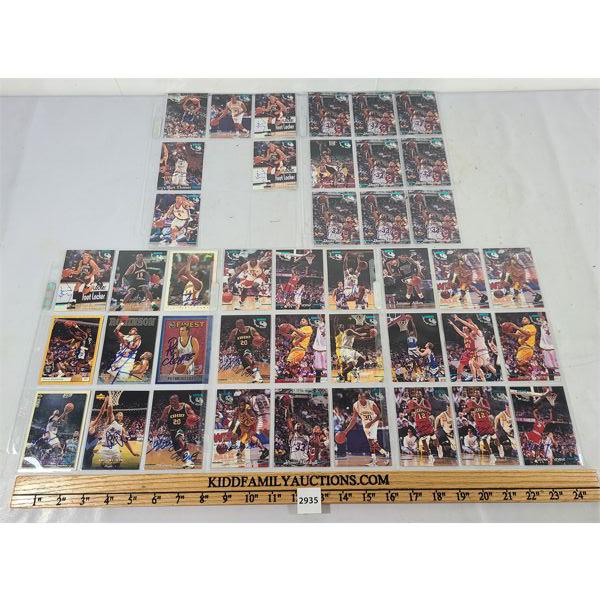 QTY OF SIGNED NBA UPPER DECK & TOPPS BASKETBALL CARDS 