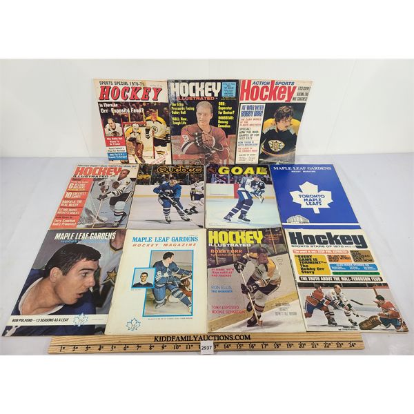 LOT OF 11 - HOCKEY ILLUSTRATED MAGAZINES 