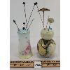 Image 2 : LOT OF 2 - HAT PIN HOLDERS W/ QTY HAT PINS 