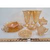 Image 1 : LOT OF 8 - ORANGE DEPRESSION GLASS