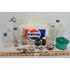 Image 1 : JOB LOT - GLASS JARS & BOTTLES, PEPSI RACK, INK WELLS & COLLECTIBLE SPOONS ETC