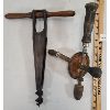 Image 1 : LOT OF 2 - HAND DRILL & BARREL MAKERS AUGER