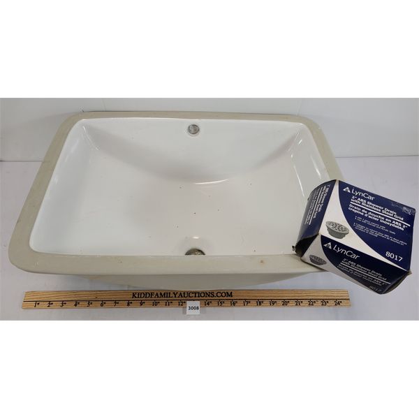LOT OF 2 - BATHROOM SINK W/ SHOWER DRAIN
