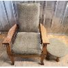 Image 1 : MORRIS RECLINING CHAIR W/ FOOT STOOL 
