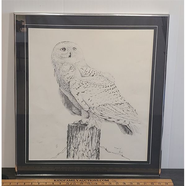 ALAN BARR FRAMED INK SKETCH