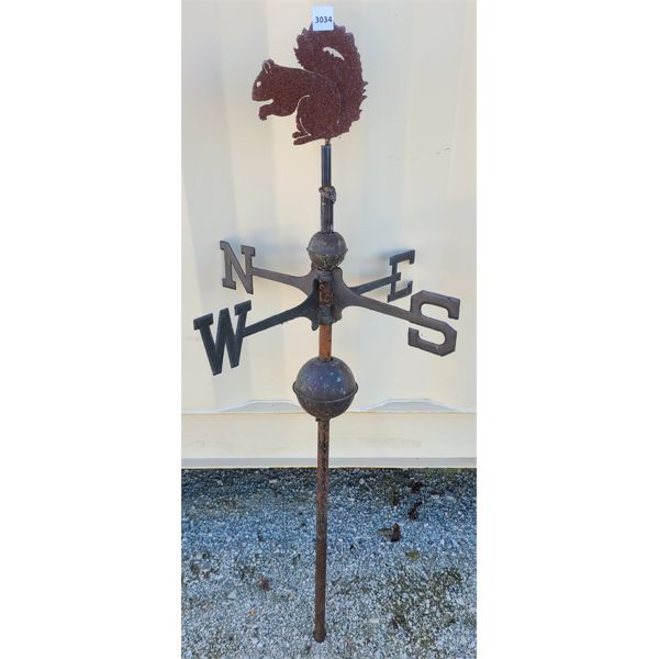 METAL (?) SQUIRREL STYLE WEATHER VANE