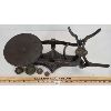 Image 2 : CAST IRON BALANCE SCALE W/ BRASS WEIGHTS