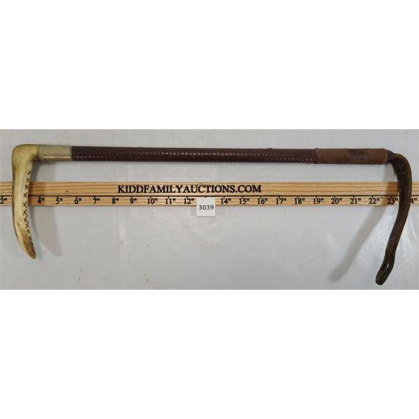 SWAINE RIDING CROP W/ BONE (?) HANDLE