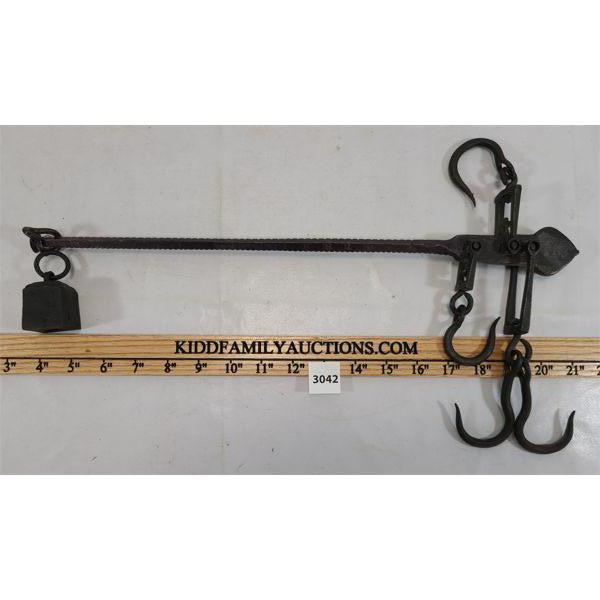 WROUGHT IRON SLIDING BALANCE SCALE