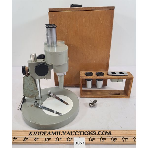 TASCO SALES INC MICROSCOPE W/ CASE & KEY - SEE ALL PICS