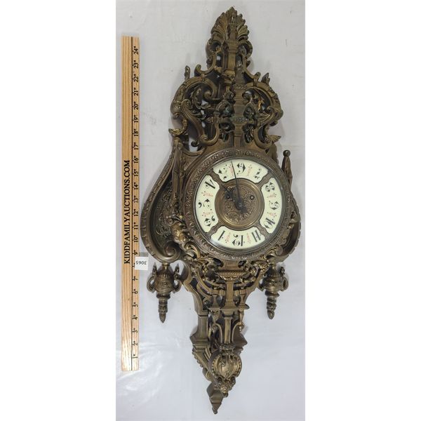 BRONZE GILT STYLE WALL CLOCK