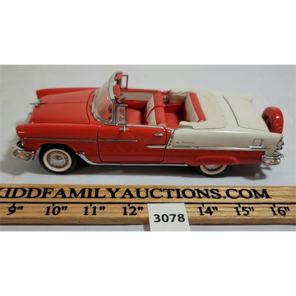 1955 CHEVROLET DIE CAST BEL AIR CONVERTIBLE MODEL - 1:24 SCALE