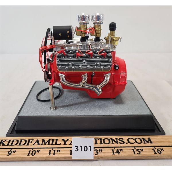 OFFENHAUSER DIE CAST ENGINE W/ DISLPAY CASE 