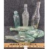 Image 1 : LOT OF 6 - EMBOSSED BOTTLES - INCL NEW YORK & LONDON TORPEDO BOTTLES