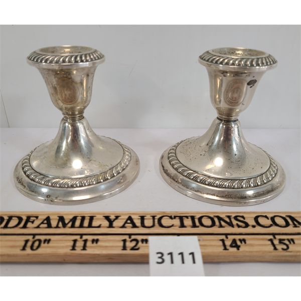 LOT OF 2 - GORHAM STERLING SILVER CANDLESTICK HOLDERS