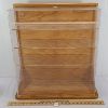 Image 1 : WOOD & PLASTIC DISPLAY CABINET W/ SHELVES