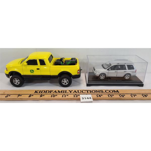 LOT OF 2 - DIE CAST MODELS - INCL ERTL JOHN DEERE TRUCK & MAISTO HONDA PILOT