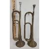 Image 2 : LOT OF 2 - BRASS BUGLES W/ MOUTH PIECES