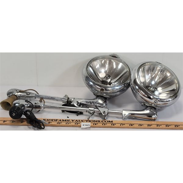 LOT OF 2 - AUTOMOTIVE POST MOUNT SPOTLIGHTS 