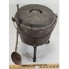 Image 1 : CAST IRON FINDLAY POT W/ LADLE & STAND