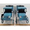 Image 2 : LOT OF 2 - BLUE VINTAGE LOOK TIN CAR PLANTERS 