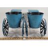 Image 4 : LOT OF 2 - BLUE VINTAGE LOOK TIN CAR PLANTERS 