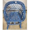 Image 6 : LOT OF 3 - CHILDS DESK, FOLDING CHAIR AND PAINTED WICKER ROCKER