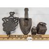 Image 2 : LOT OF 4 - CAST WEIGHTS & SAD IRON W/ TRIVET