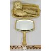 Image 1 : LOT OF 6 - BAKELITE DRESSING TABLE VANITY SET - INCL HAND MIRROR, BRUSHES, TRAY & COMB ETC