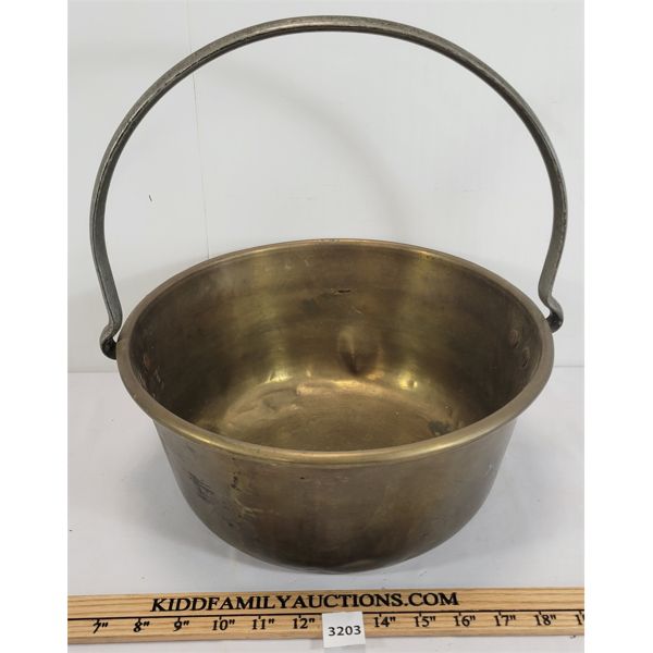 BRASS JAM POT W/ HANDLE - SEE ALL PICS