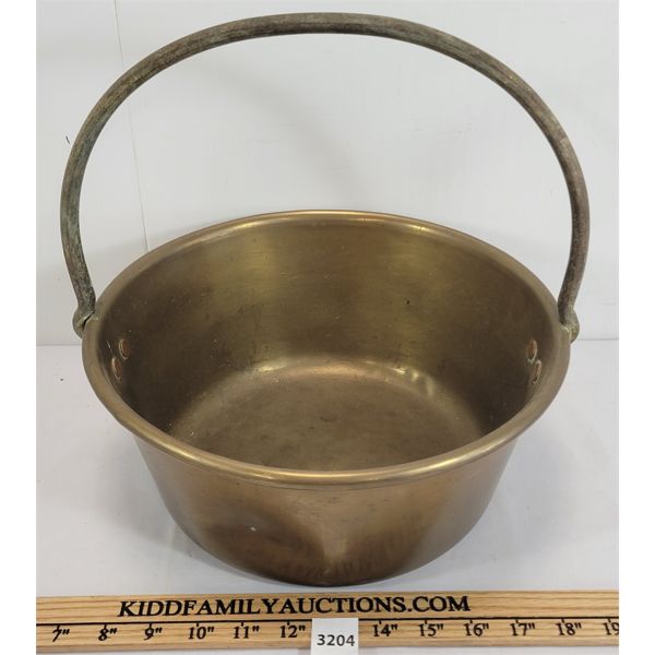 BRASS JAM POT W/ HANDLE - SEE ALL PICS