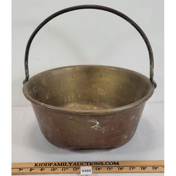 BRASS JAM POT W/ HANDLE - SEE ALL PICS