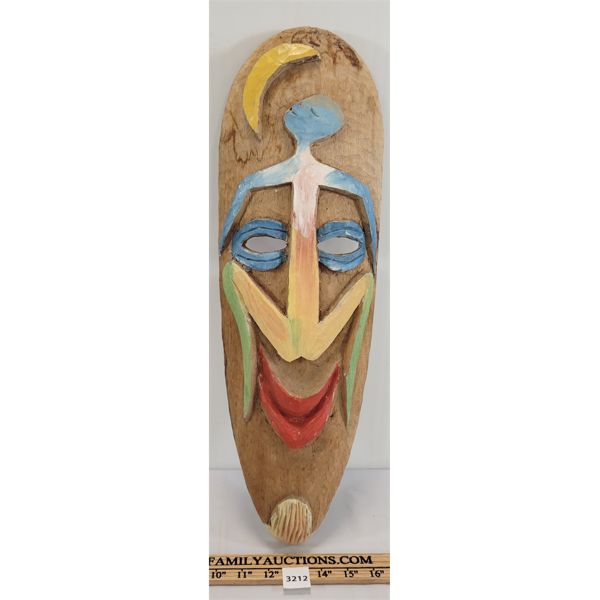 HAND CARVED TRIBAL MASK - SEE ALL PICS